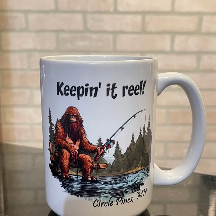 Keepin it Reel - Bigfoot Fishing Mug