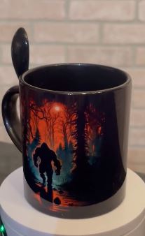 Bigfoot Sunset in the Swamp - Mug with Spoon