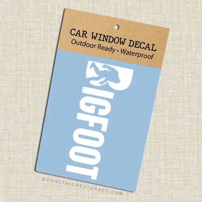 Bigfoot Car Window Decal - White