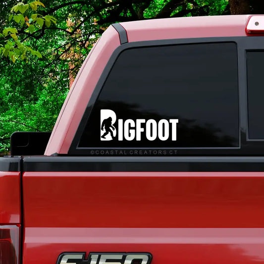 Bigfoot Car Window Decal - White