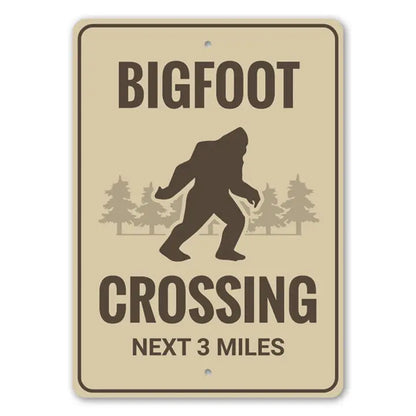 Bigfoot Crossing Sign