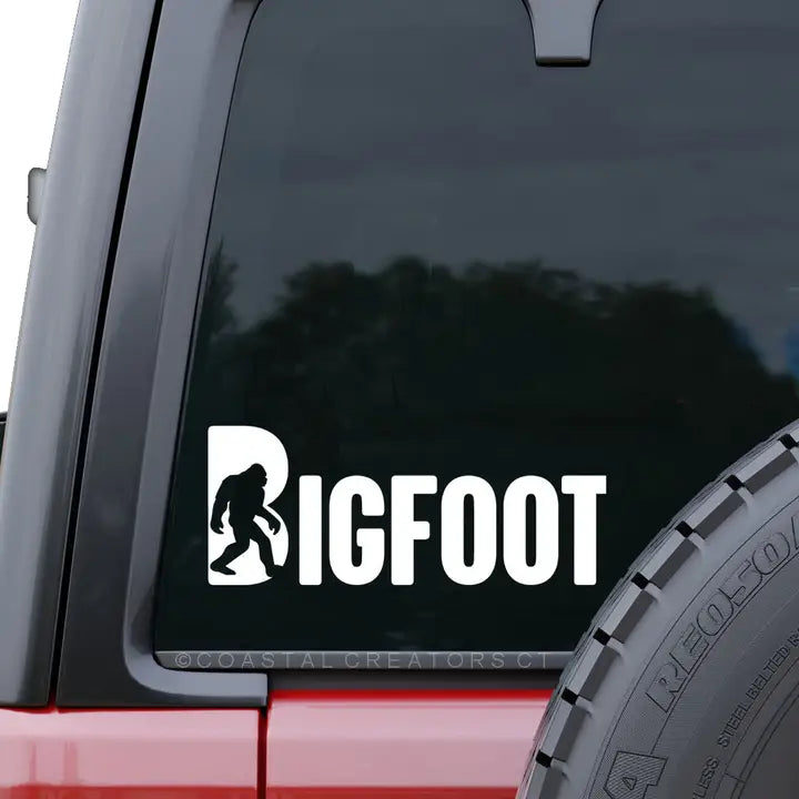 Bigfoot Car Window Decal - White