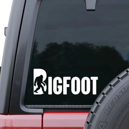Bigfoot Car Window Decal - White