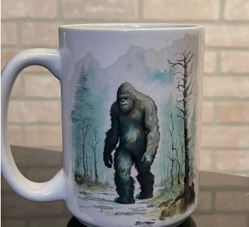 Bigfoot Watercolor Mug