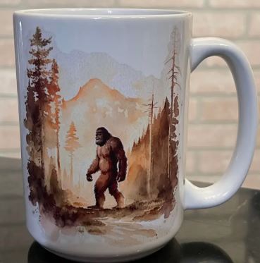Bigfoot Watercolor Mug