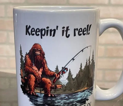 Keepin it Reel - Bigfoot Fishing Mug