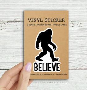Bigfoot Believe Vinyl Sticker