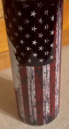 American Flag Bigfoot Tumbler - 20 oz Stainless Steel