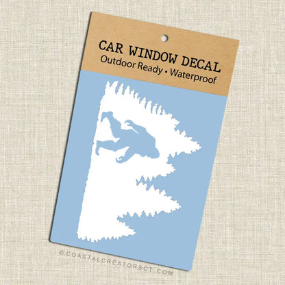Bigfoot Sasquatch Trees - Car Window Decal - White